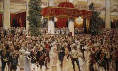 Blagoslovljeni moskovski cesarski bal, ki je organiziran v povezavi z ruskimi plemiškimi zbori