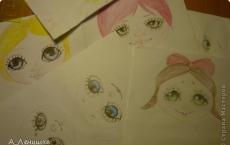 Doll Master class maľovanie a maľovanie ako maľovať oči textilným bábikám alebo najmä maľovanie akrylovými farbami